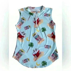 Proud 90 Golf is Fun Print Sleeveless Top Women’s Golf Shirt